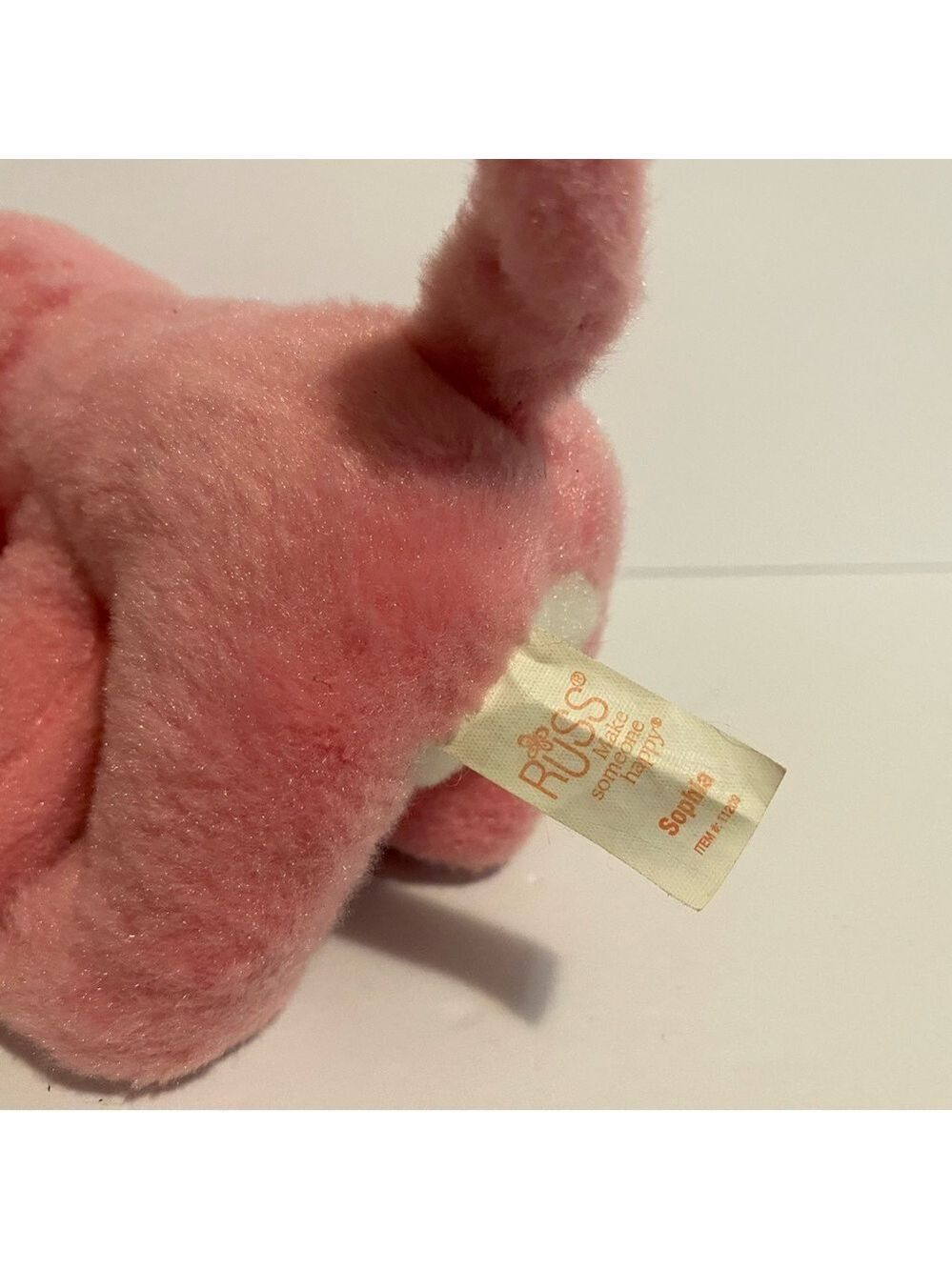 Russ Puppy Dog Sophia Plush Lil Peepers Lovey Stuffed Animal Pink White Big Eyes - Picture 3 of 4